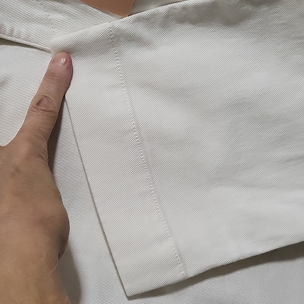 Quince WHITE Cotton Twill Wide Leg Pants - Picture 5 of 7